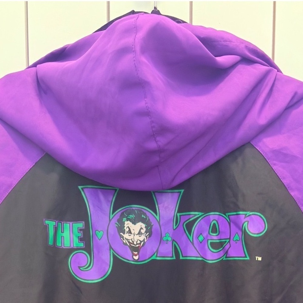 Geekcore Retro DC Comics Streetwear Windbreaker Men XL Joker Batman Graphic 90s